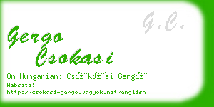 gergo csokasi business card